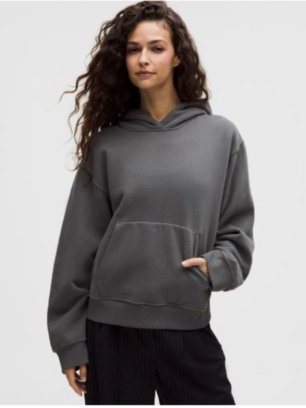 XL LULULEMON STEADY STATE HOODIE PULLOVER ONYX GREY